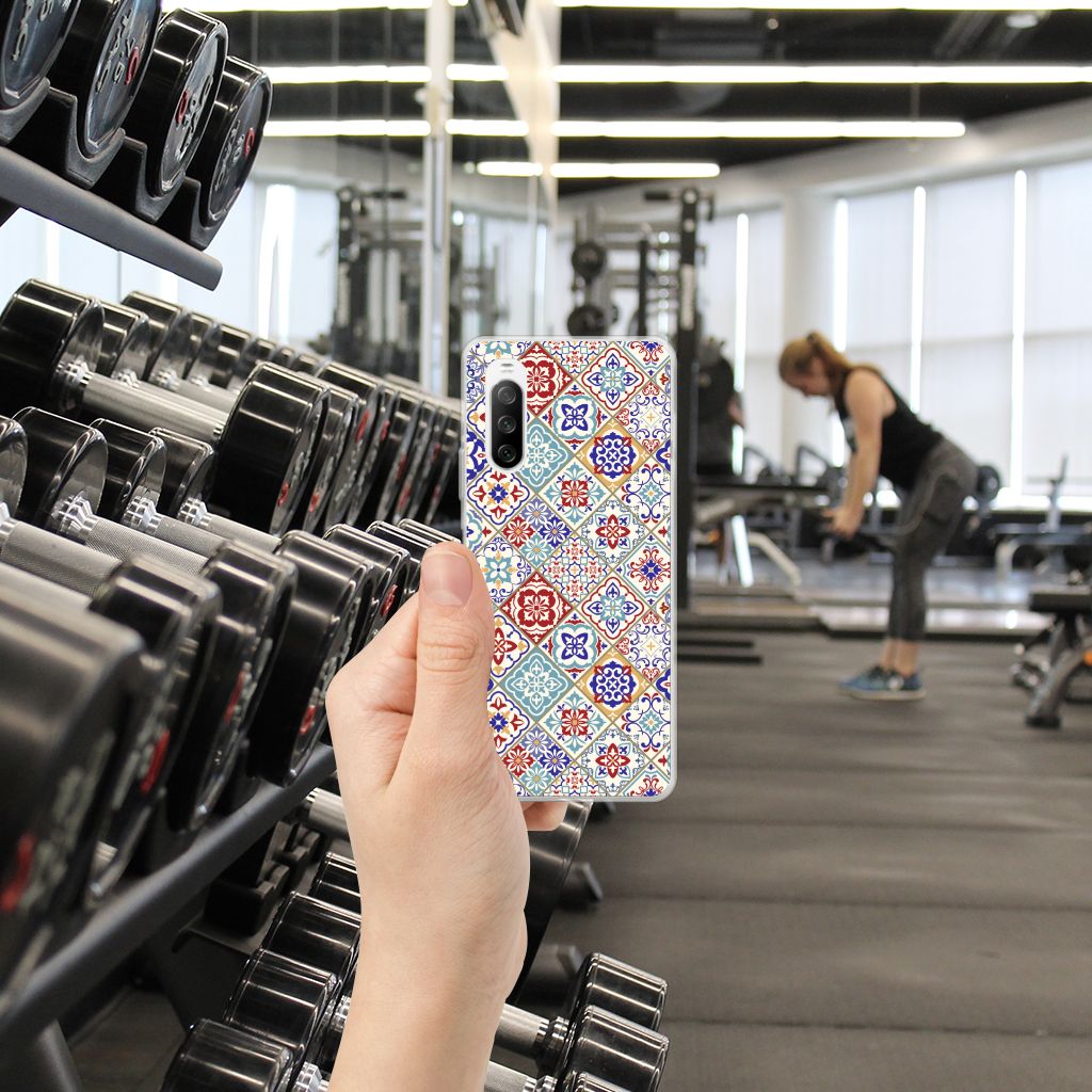Sony Xperia 10 III TPU Siliconen Hoesje Tiles Color B2C Telecom