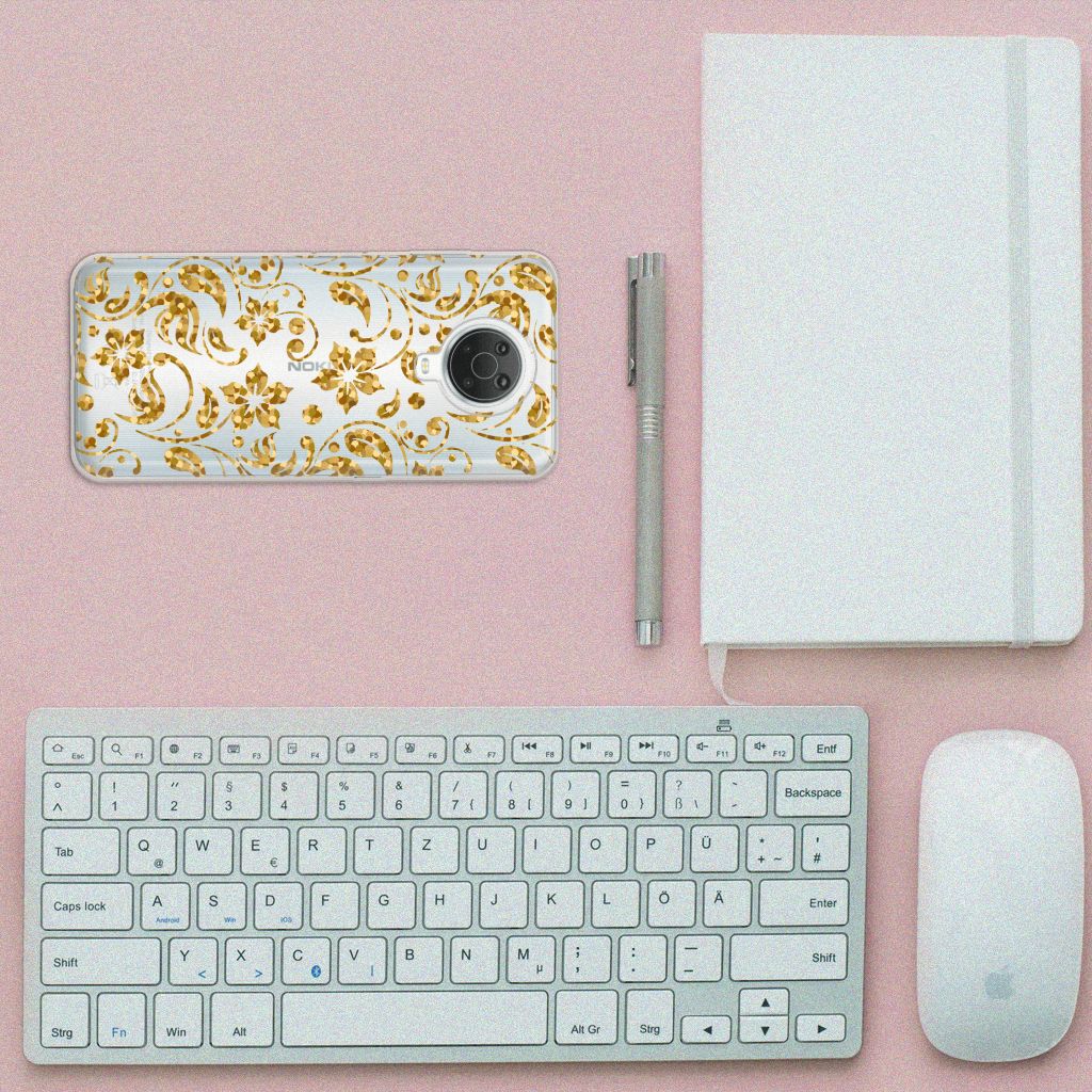 Nokia G20 | G10 TPU Case Gouden Bloemen B2C Telecom