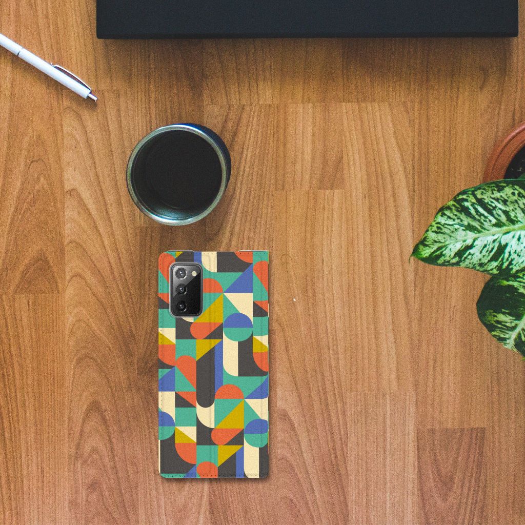 Samsung Galaxy Note20 Hoesje met Magneet Funky Retro - B2C Telecom