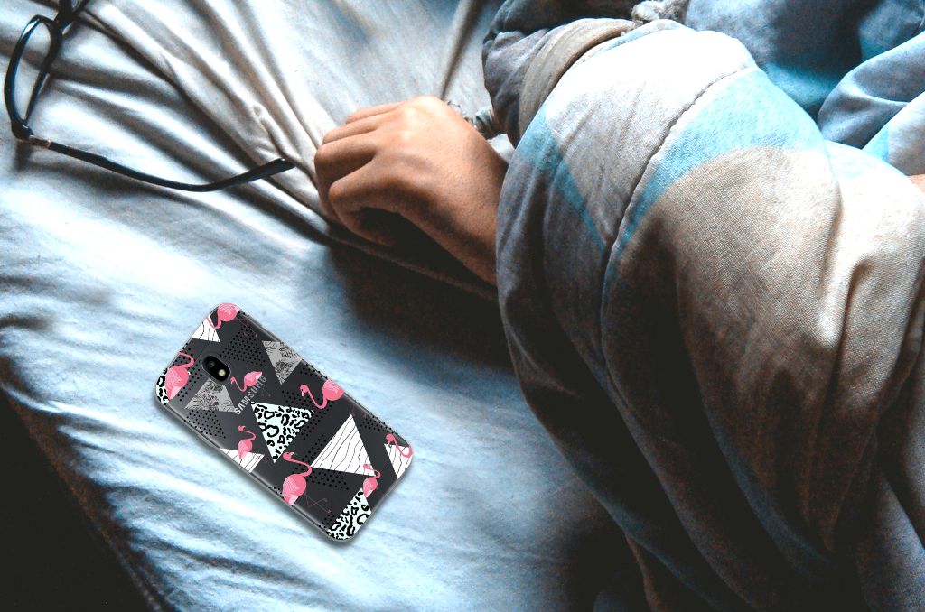 Samsung Galaxy J3 2017 TPU Hoesje Flamingo Triangle