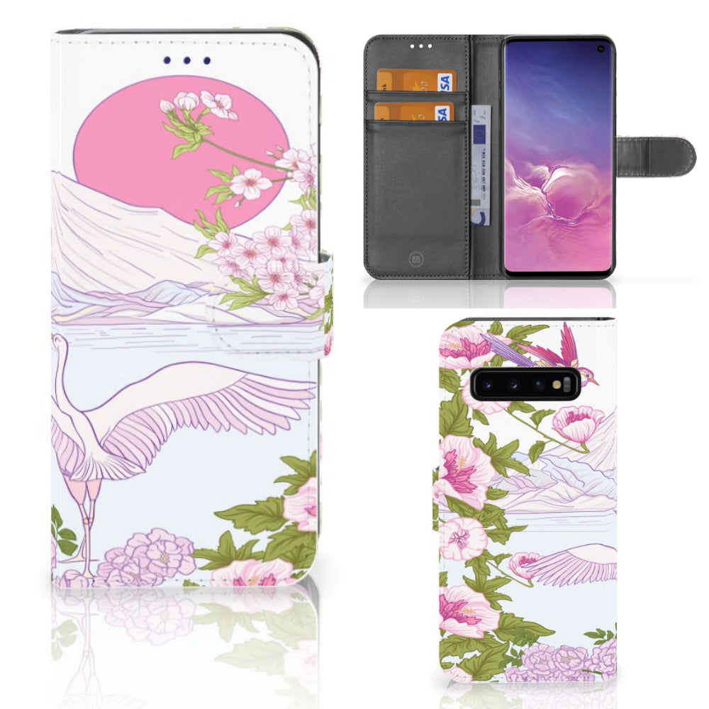 Samsung Galaxy S10 Telefoonhoesje met Pasjes Bird Standing