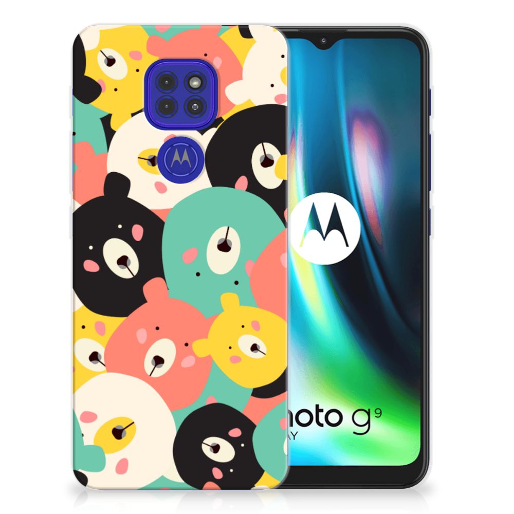 Motorola Moto G9 Play | E7 Plus Telefoonhoesje met Naam Bears B2C Telecom