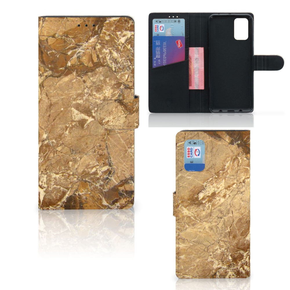 Samsung Galaxy A02s | M02s Bookcase Marmer Creme