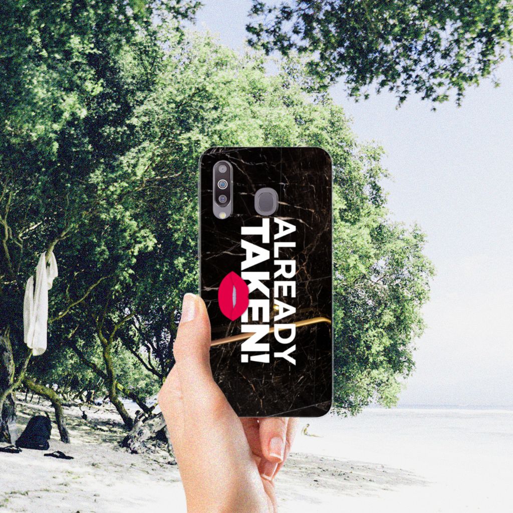 Samsung Galaxy M30 Siliconen hoesje met naam Already Taken Black