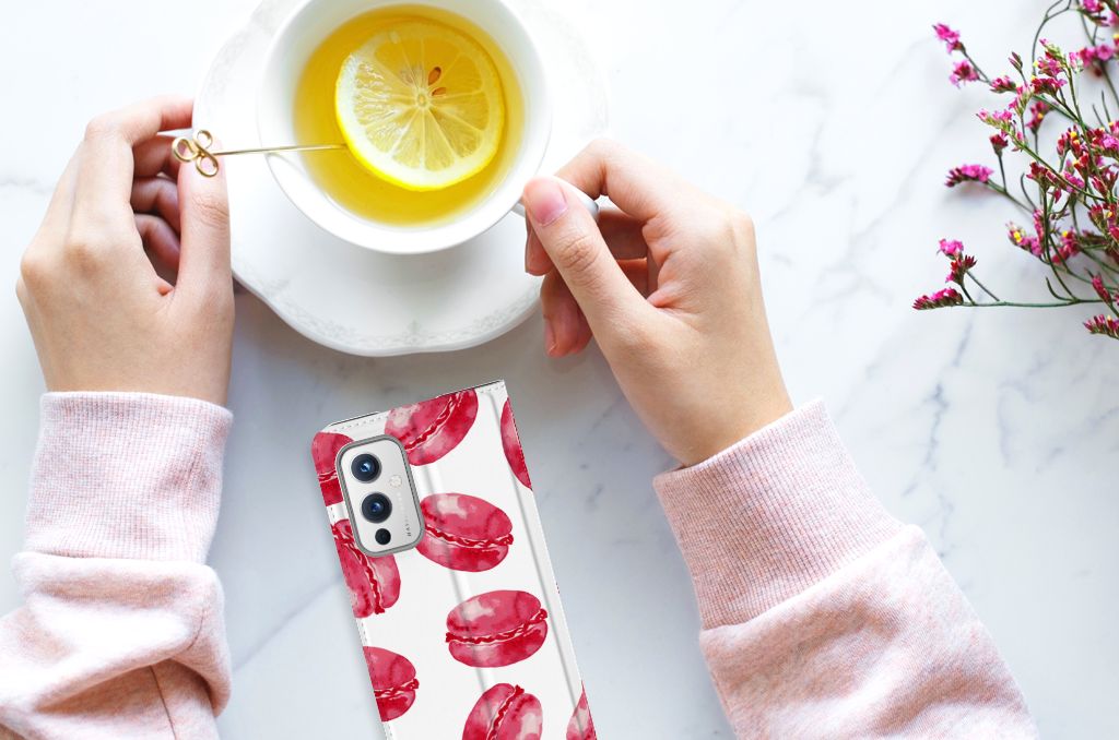 OnePlus 9 Flip Style Cover Pink Macarons - B2C Telecom