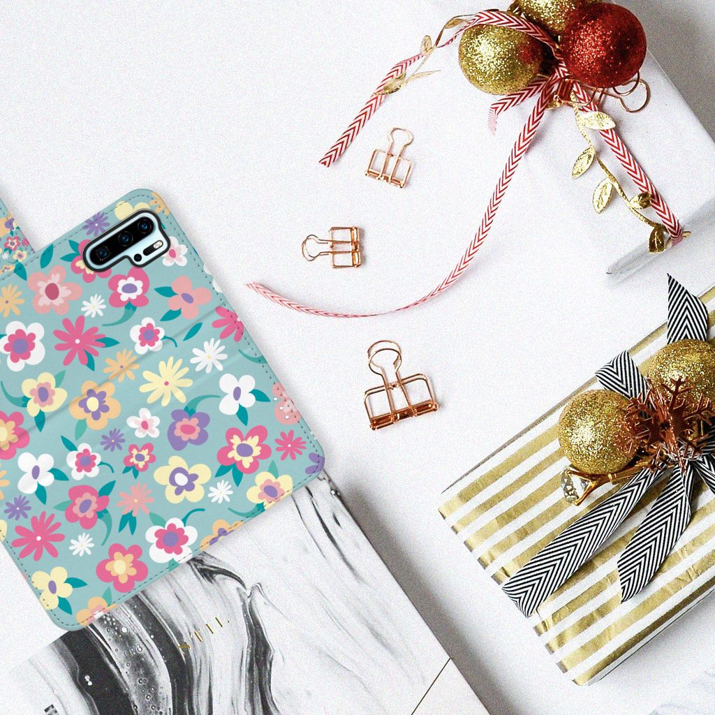 Huawei P30 Pro Hoesje Flower Power