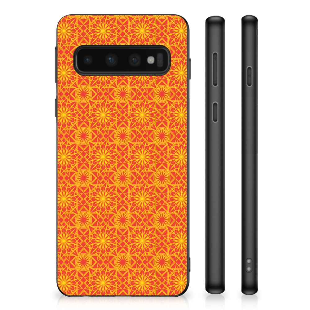 Samsung Galaxy S10 Bumper Case Batik Oranje
