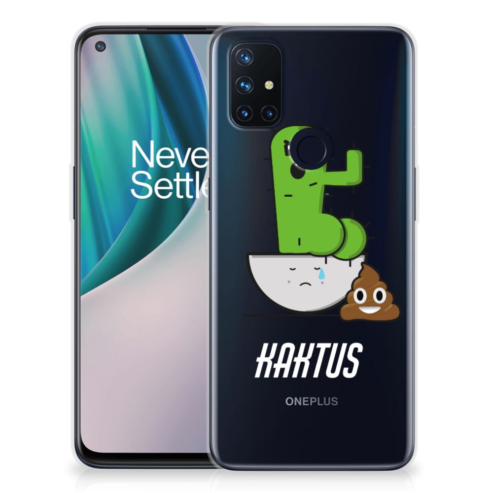 OnePlus Nord N10 5G Telefoonhoesje met Naam Cactus Poo B2C Telecom
