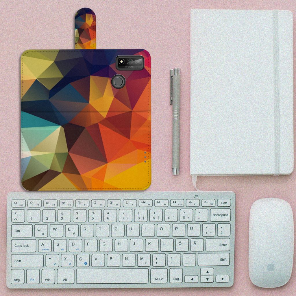 Huawei P Smart 2020 Book Case Polygon Color
