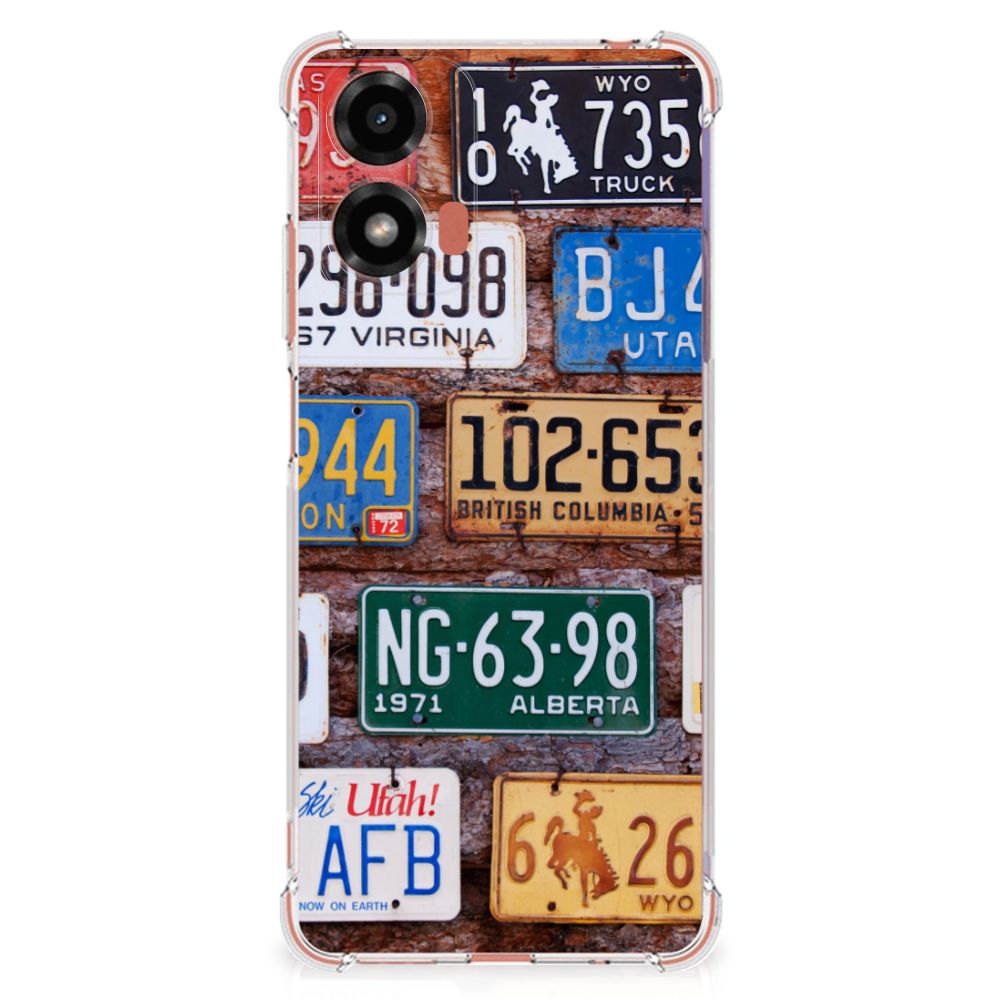 Motorola Moto G24 | G24 Power | G04 Anti-shock Hoesje met foto Kentekenplaten