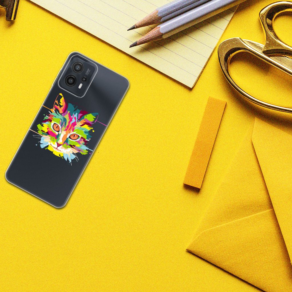 Motorola Moto G23 | G13 Telefoonhoesje met Naam Cat Color