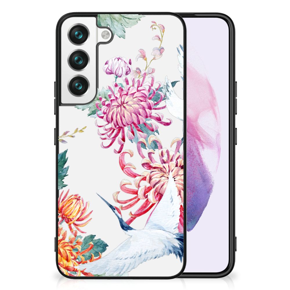 Samsung Galaxy S22 Dierenprint Telefoonhoesje Bird Flowers