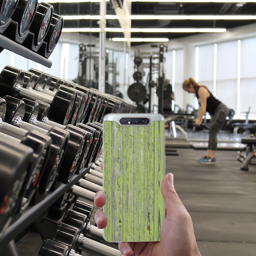Samsung Galaxy A80 Bumper Hoesje Green Wood