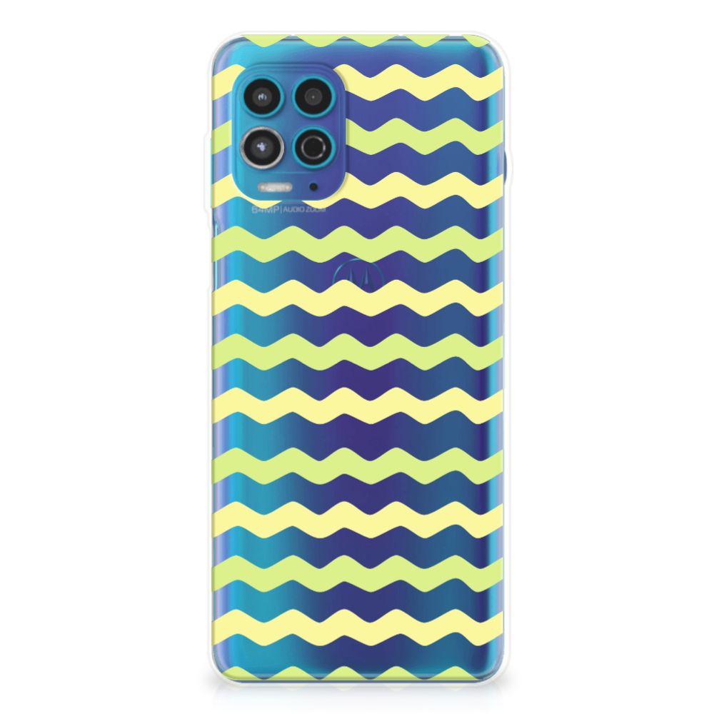 Motorola Moto G100 TPU bumper Waves Yellow