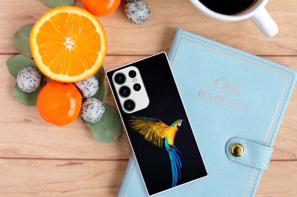 Samsung Galaxy S23 Ultra TPU Hoesje Papegaai B2C Telecom