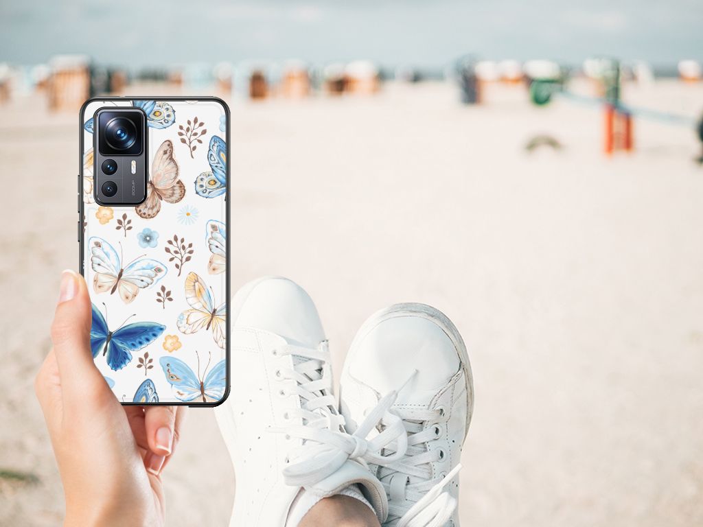 Dierenprint Telefoonhoesje voor Xiaomi 12T | 12T Pro Vlinder B2C Telecom