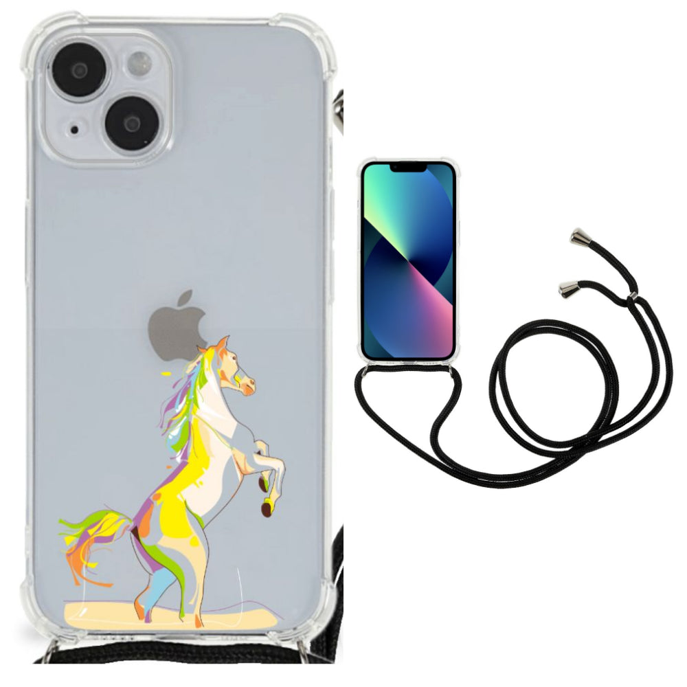 iPhone 14 Plus Stevig Bumper Hoesje Horse Color