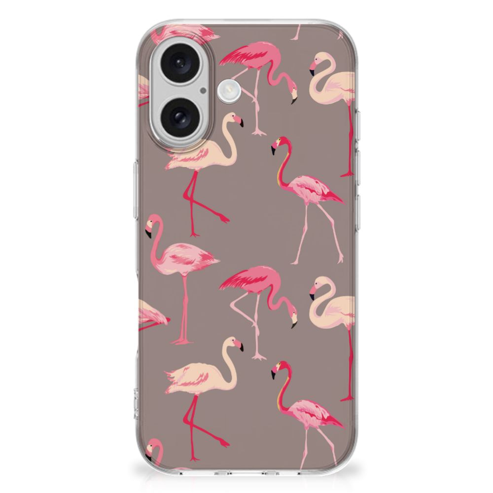 iPhone 16 plus TPU Hoesje Flamingo