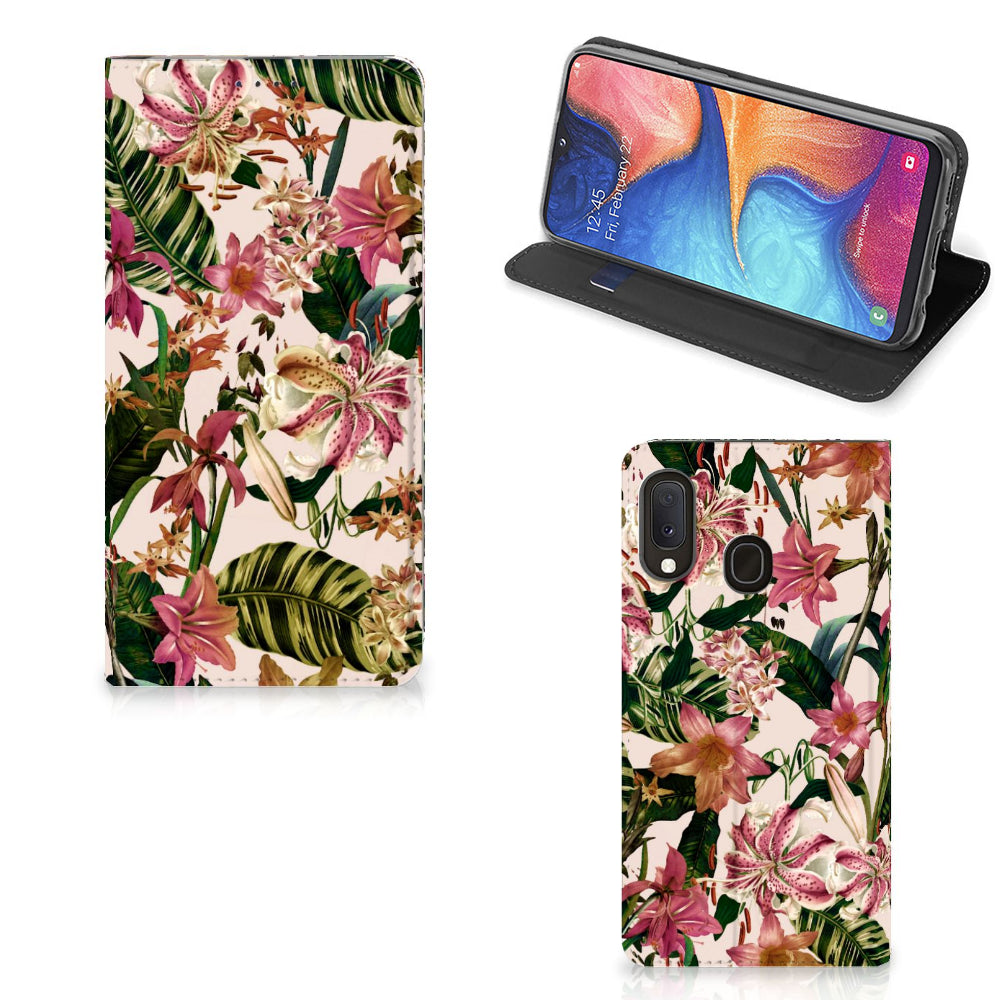 Samsung Galaxy A20e Smart Cover Flowers