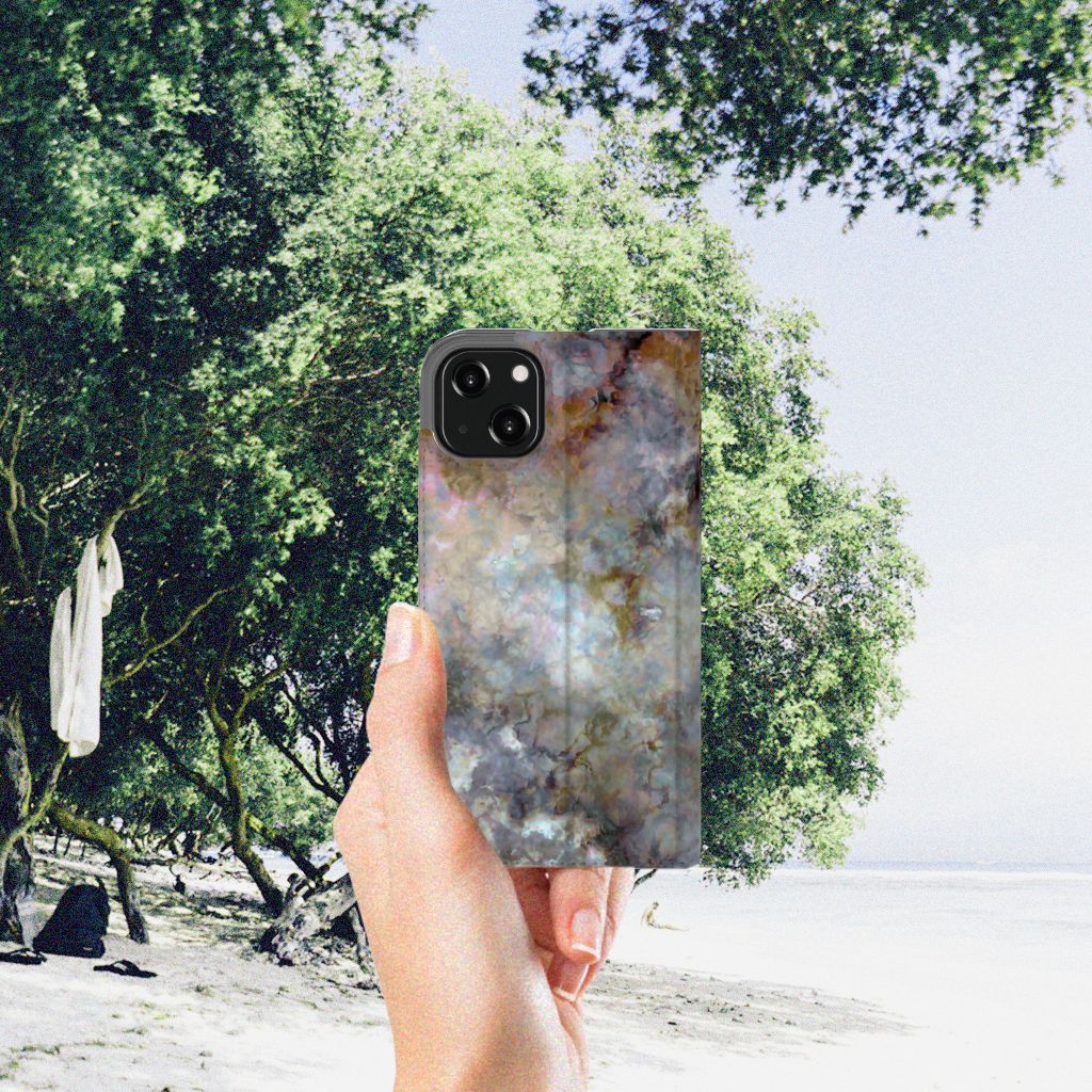 iPhone 13 Standcase Marmer Grijs