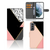 Samsung Galaxy S21 FE Book Case Zwart Roze Vormen