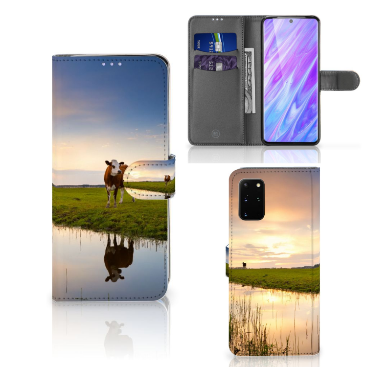 Samsung Galaxy S20 Plus Telefoonhoesje met Pasjes Koe