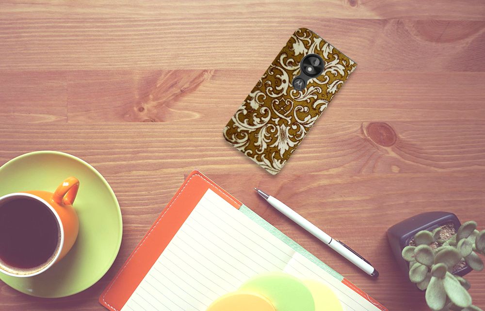 Telefoon Hoesje Motorola Moto E5 Play Barok Goud