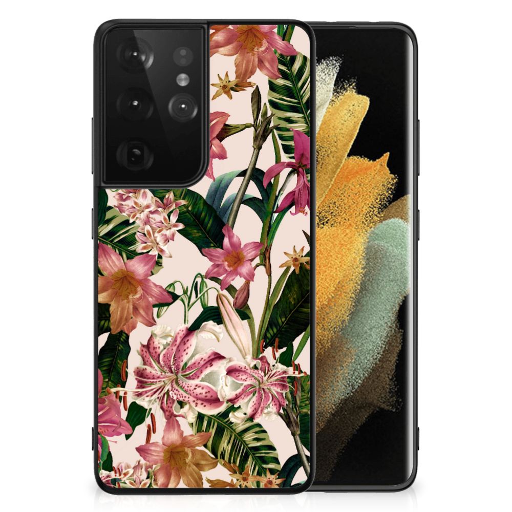Samsung Galaxy S21 Ultra Bloemen Hoesje Flowers B2C Telecom