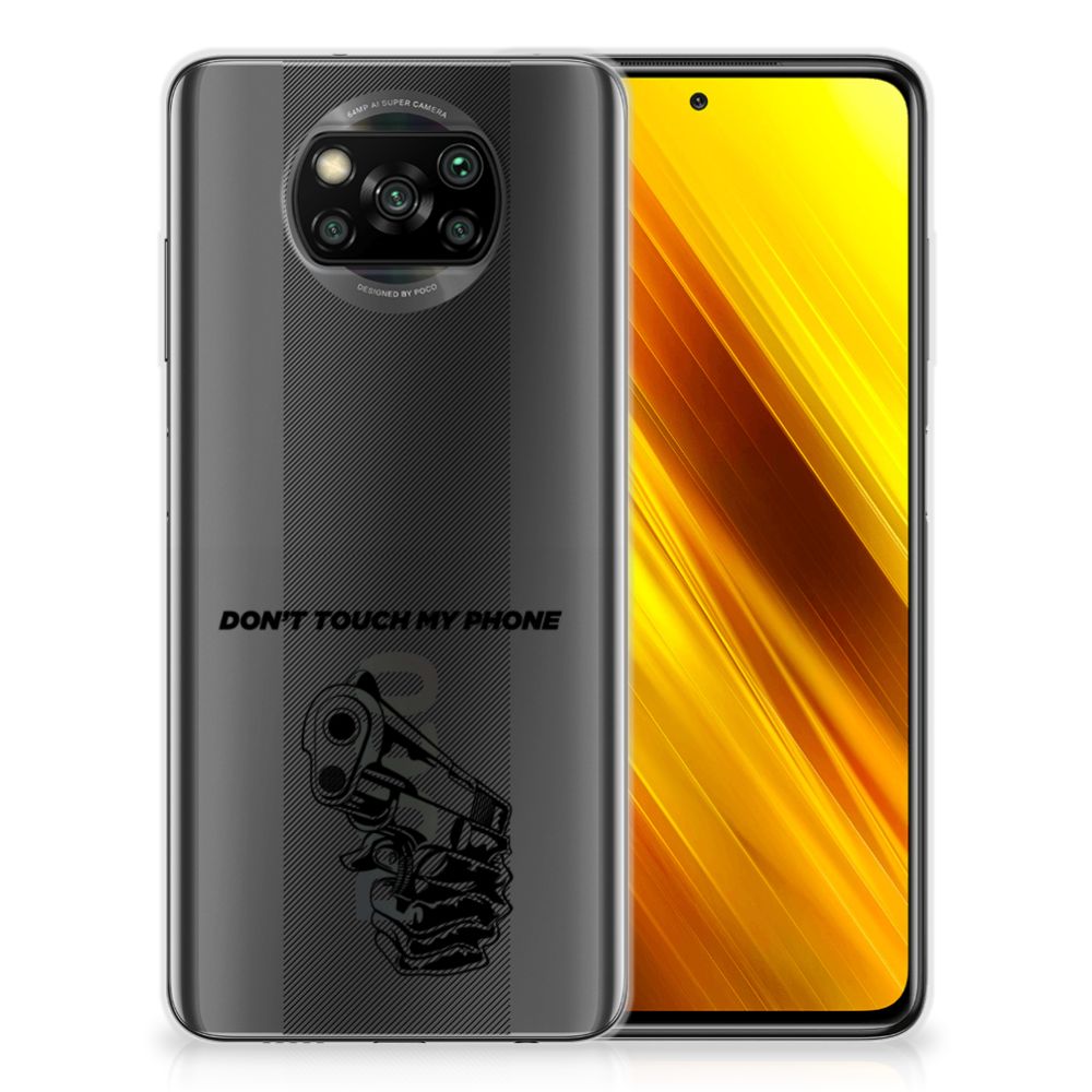 Xiaomi Poco X3 | Poco X3 Pro Silicone-hoesje Gun Don't Touch My Phone