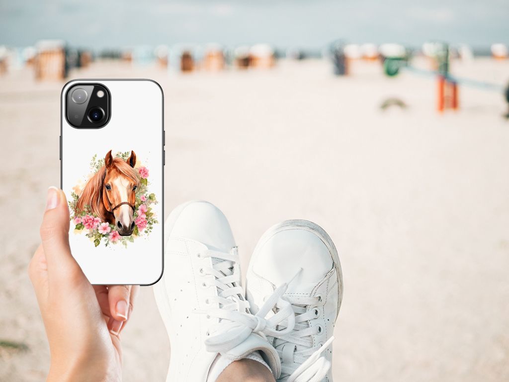 Dierenprint Telefoonhoesje voor Apple iPhone 13 Paard B2C Telecom