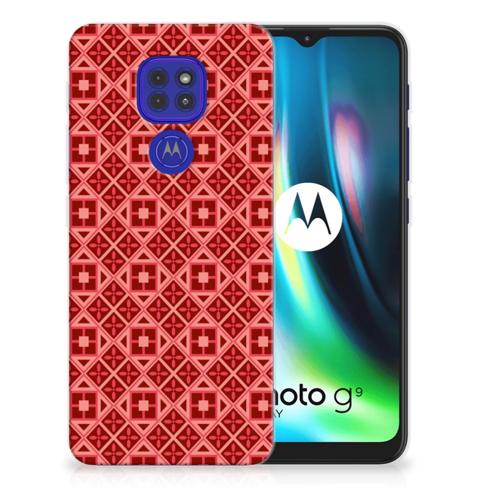 Motorola Moto G9 Play | E7 Plus TPU bumper Batik Rood B2C Telecom