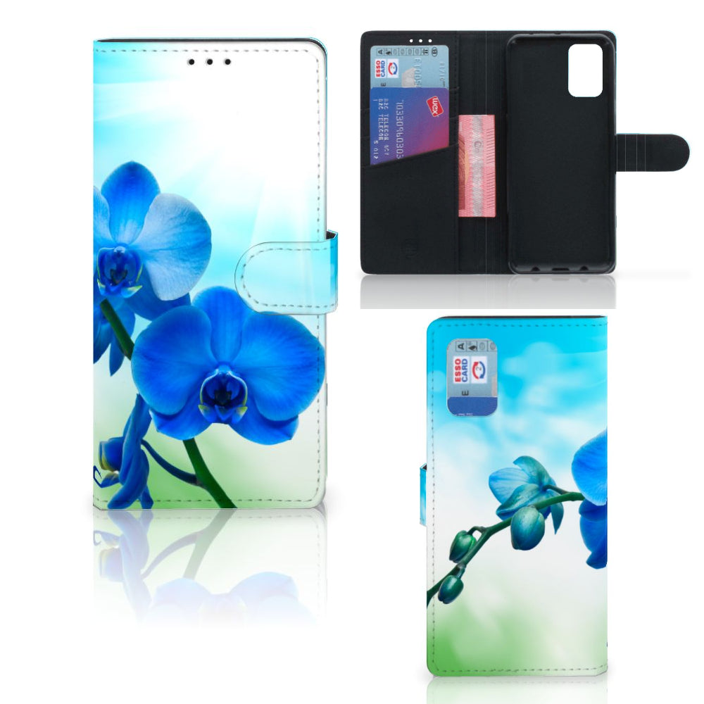 Samsung Galaxy A02s | M02s Hoesje Orchidee Blauw - Cadeau voor je Moeder