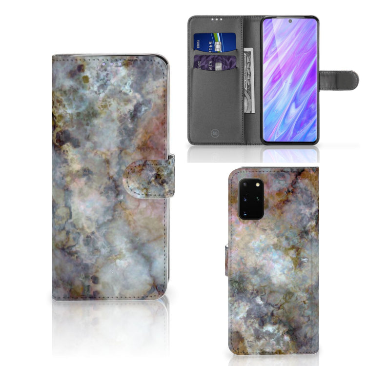 Samsung Galaxy S20 Plus Bookcase Marmer Grijs