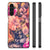 Samsung Galaxy A14 5G Bloemen Hoesje Bosje Bloemen met kleurrijke bloemenprint, zwart omhulsel en schokabsorberend design.