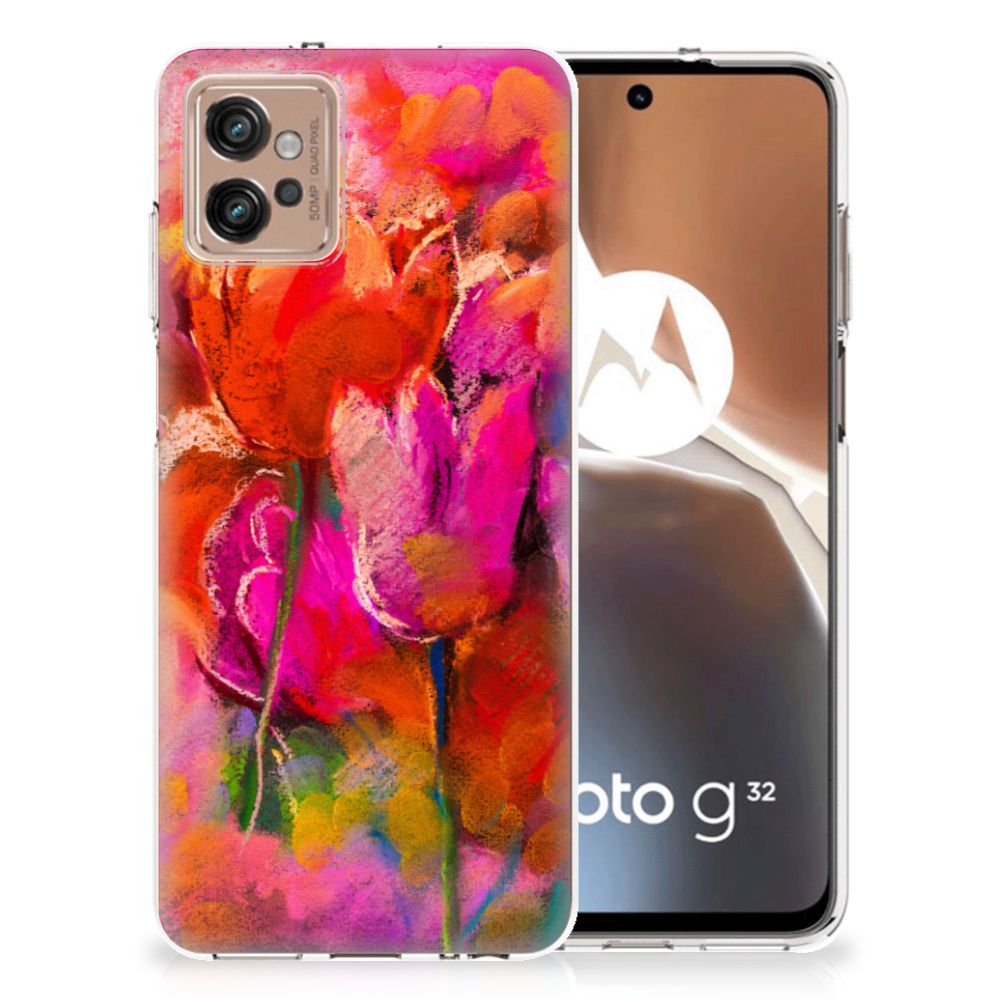 Hoesje maken Motorola Moto G32 Tulips B2C Telecom