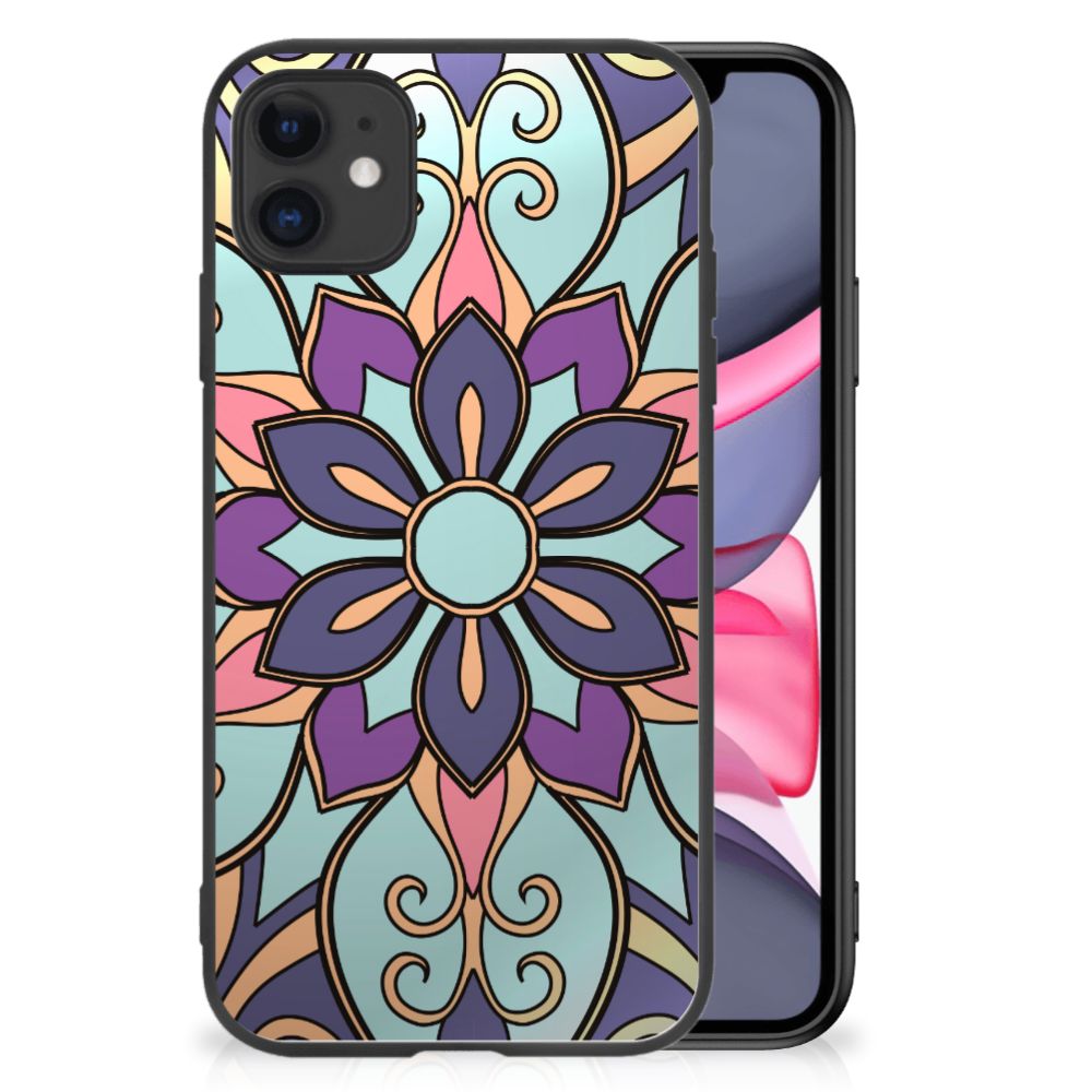 iPhone 11 Bloemen Hoesje Purple Flower