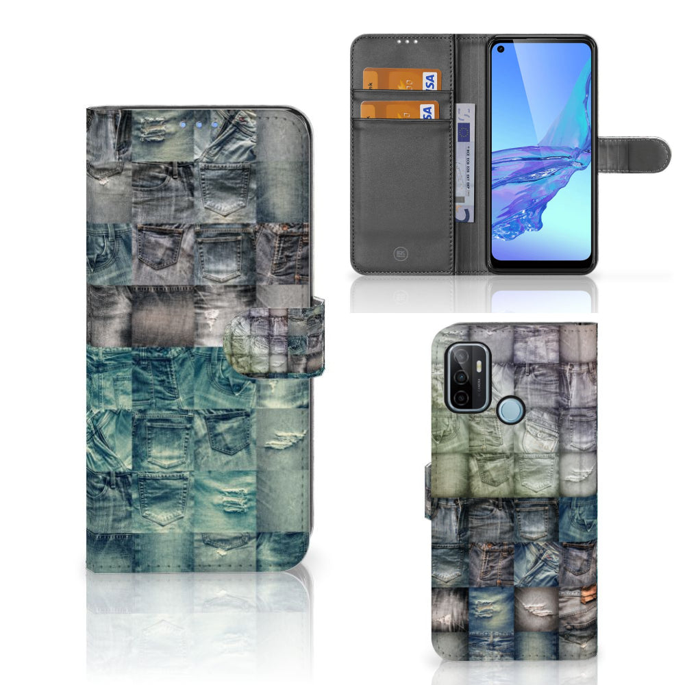 Wallet Case met Pasjes OPPO A53 | OPPO A53s Spijkerbroeken