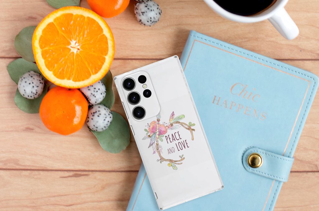 Samsung Galaxy S23 Ultra Telefoonhoesje met Naam Boho Text B2C Telecom