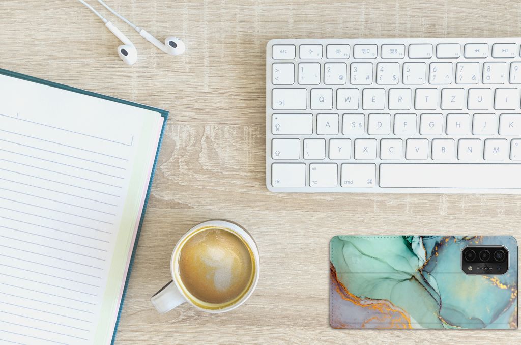 Bookcase voor OPPO A54 5G | A74 5G | A93 5G Watercolor Mix - B2C Telecom