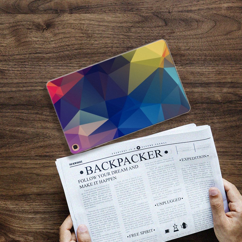 Samsung Galaxy Tab A 10.1 (2019) Back Cover Polygon Dark