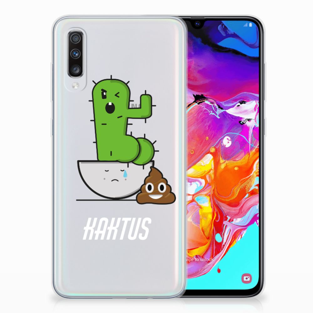 Samsung Galaxy A70 Telefoonhoesje met Naam Cactus Poo