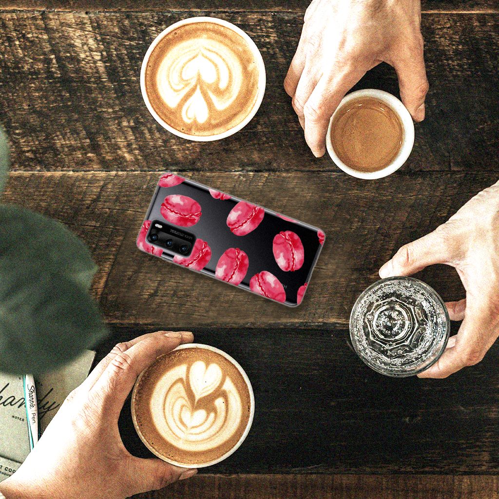 Huawei P40 Siliconen Case Pink Macarons B2C Telecom