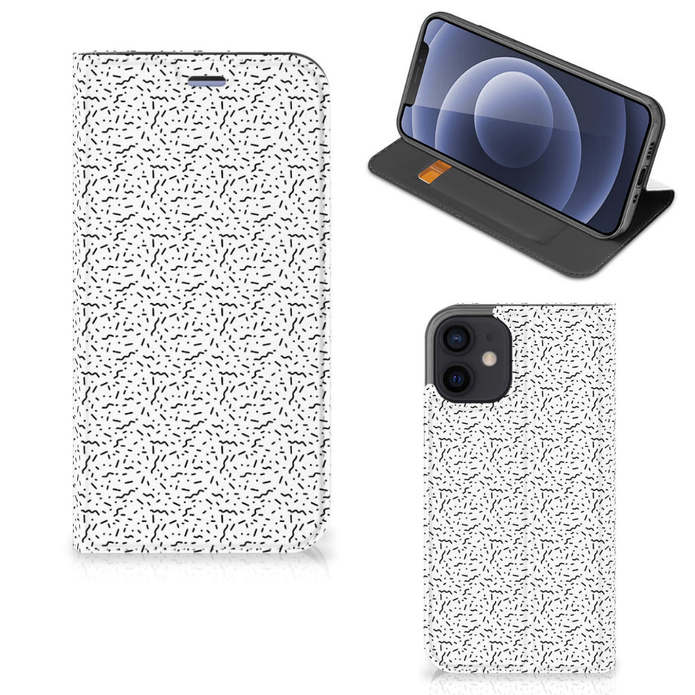 iPhone 12 Mini Hoesje met Magneet Stripes Dots - B2C Telecom