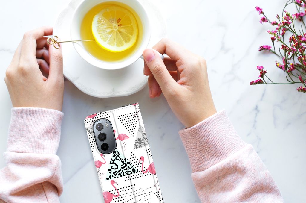 Motorola Edge 30 Pro Hoesje maken Flamingo Triangle - B2C Telecom