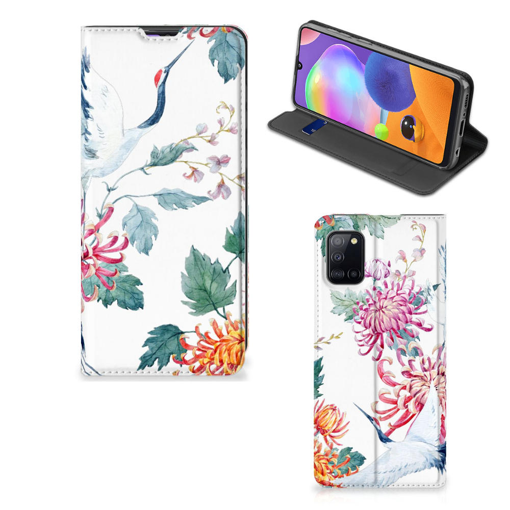 Samsung Galaxy A31 Hoesje maken Bird Flowers - B2C Telecom