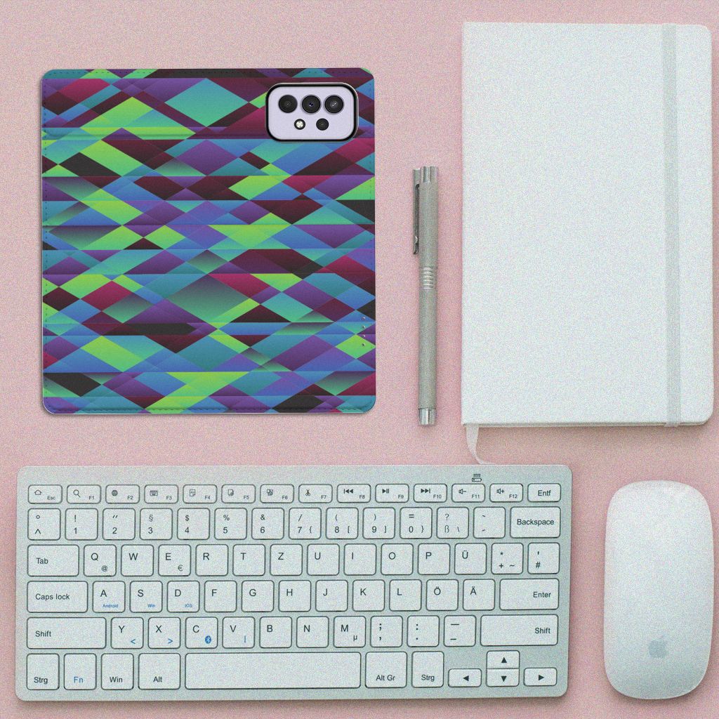 Samsung Galaxy A33 5G Stand Case Abstract Green Blue - B2C Telecom