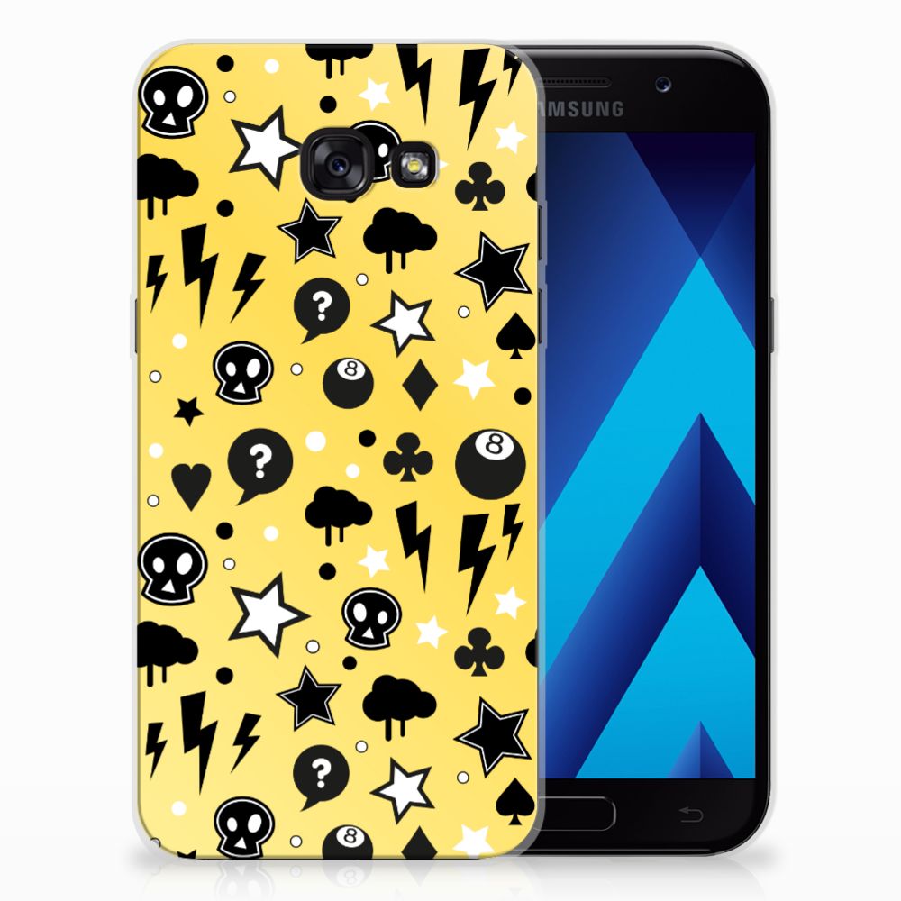 Silicone Back Case Samsung Galaxy A5 2017 Punk Geel