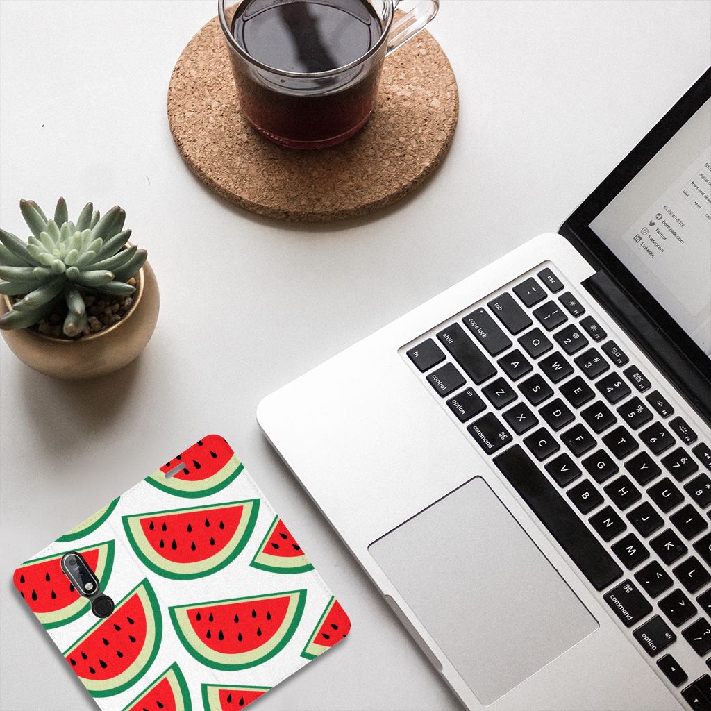 Nokia 7.1 (2018) Flip Style Cover Watermelons