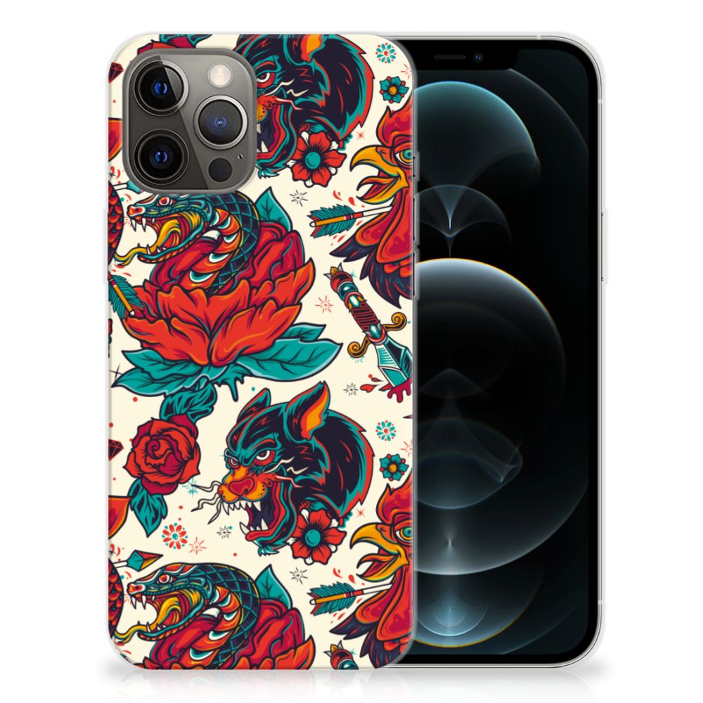 Siliconen Hoesje met foto voor iPhone 12 Pro Max Old Skool