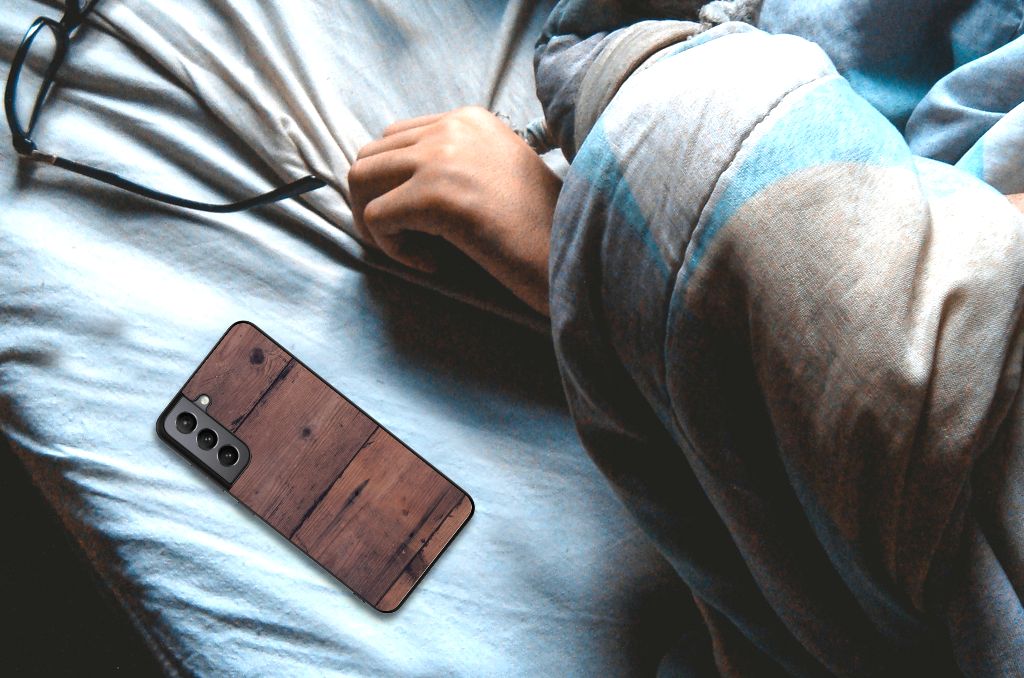Samsung Galaxy S21FE Houten Print Telefoonhoesje Old Wood B2C Telecom